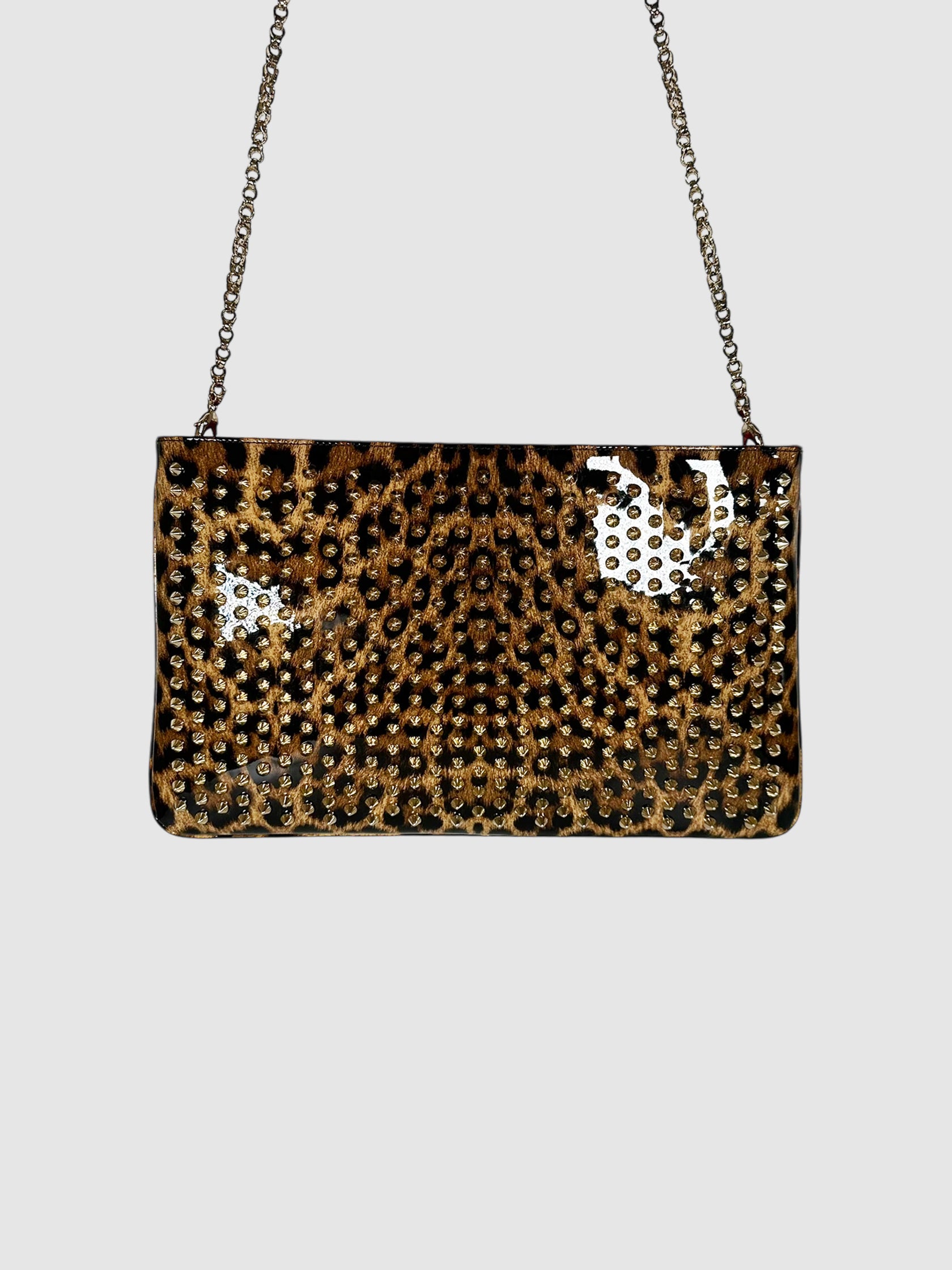 Studded Leopard Print Bag