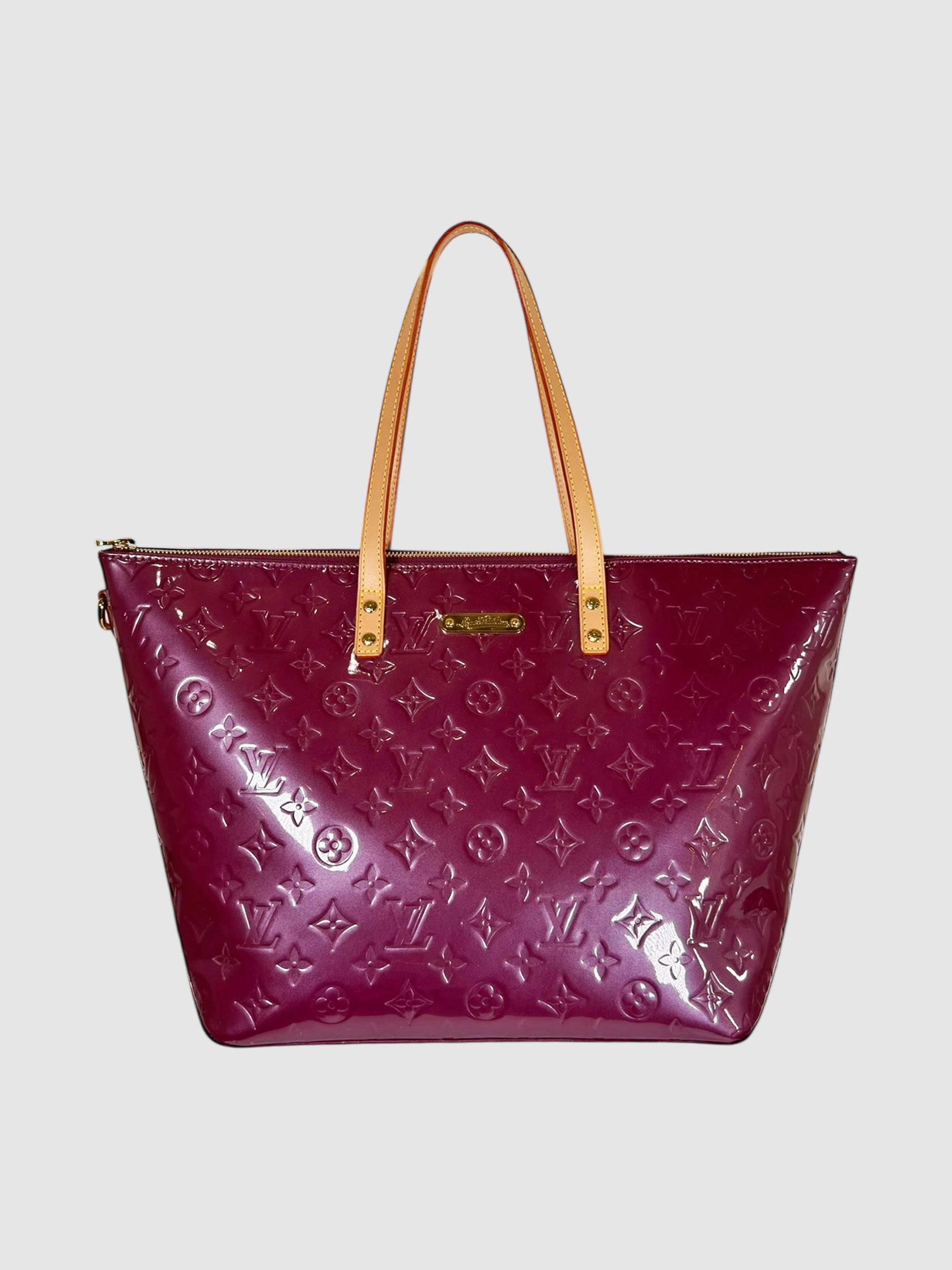 Louis Vuitton Pink Monogram Vernis Leather Bellevue GM Tote Bag luxury designer resale consignment toronto canada secondhand