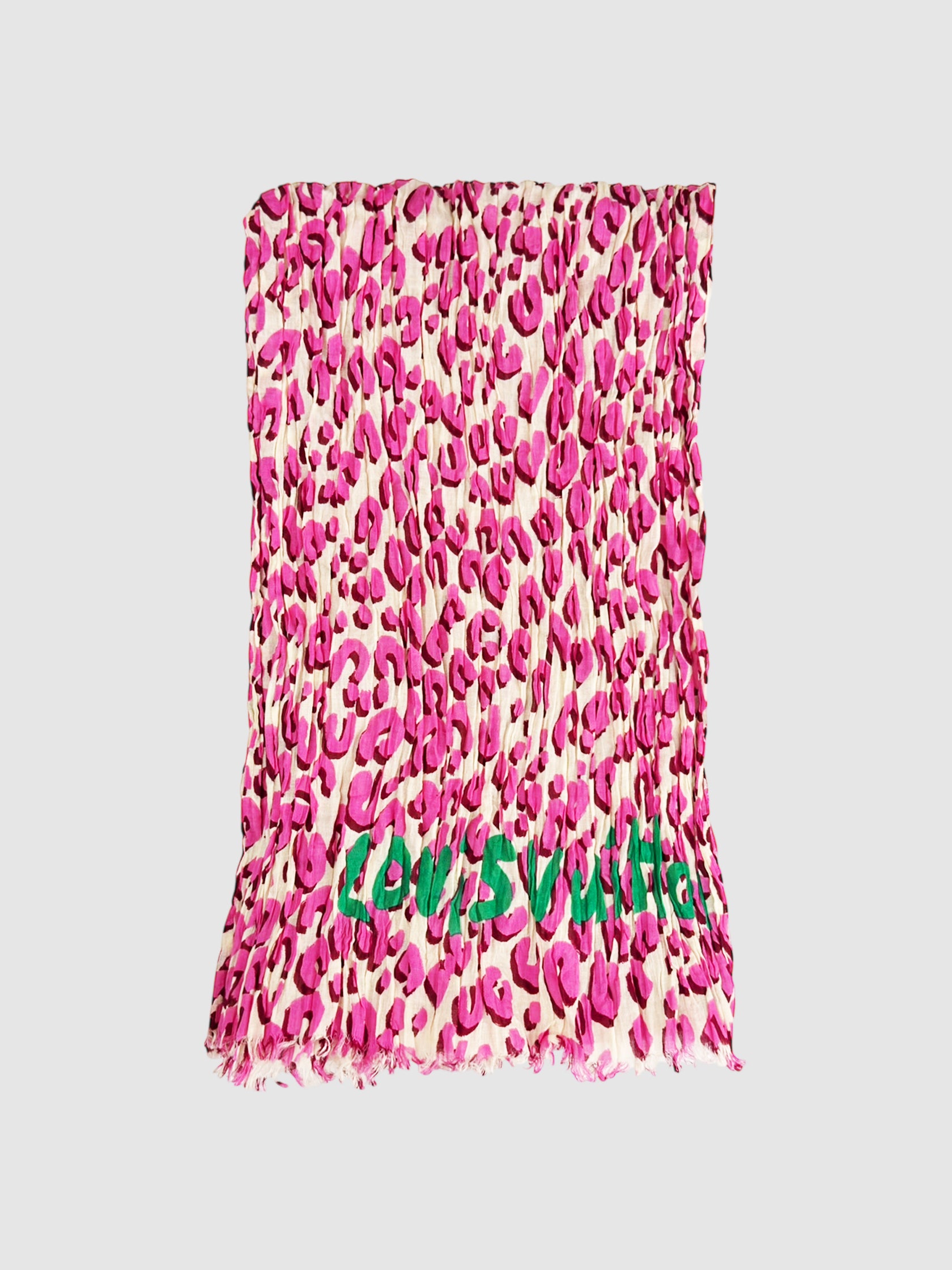 Leopard Print Graffiti Scarf