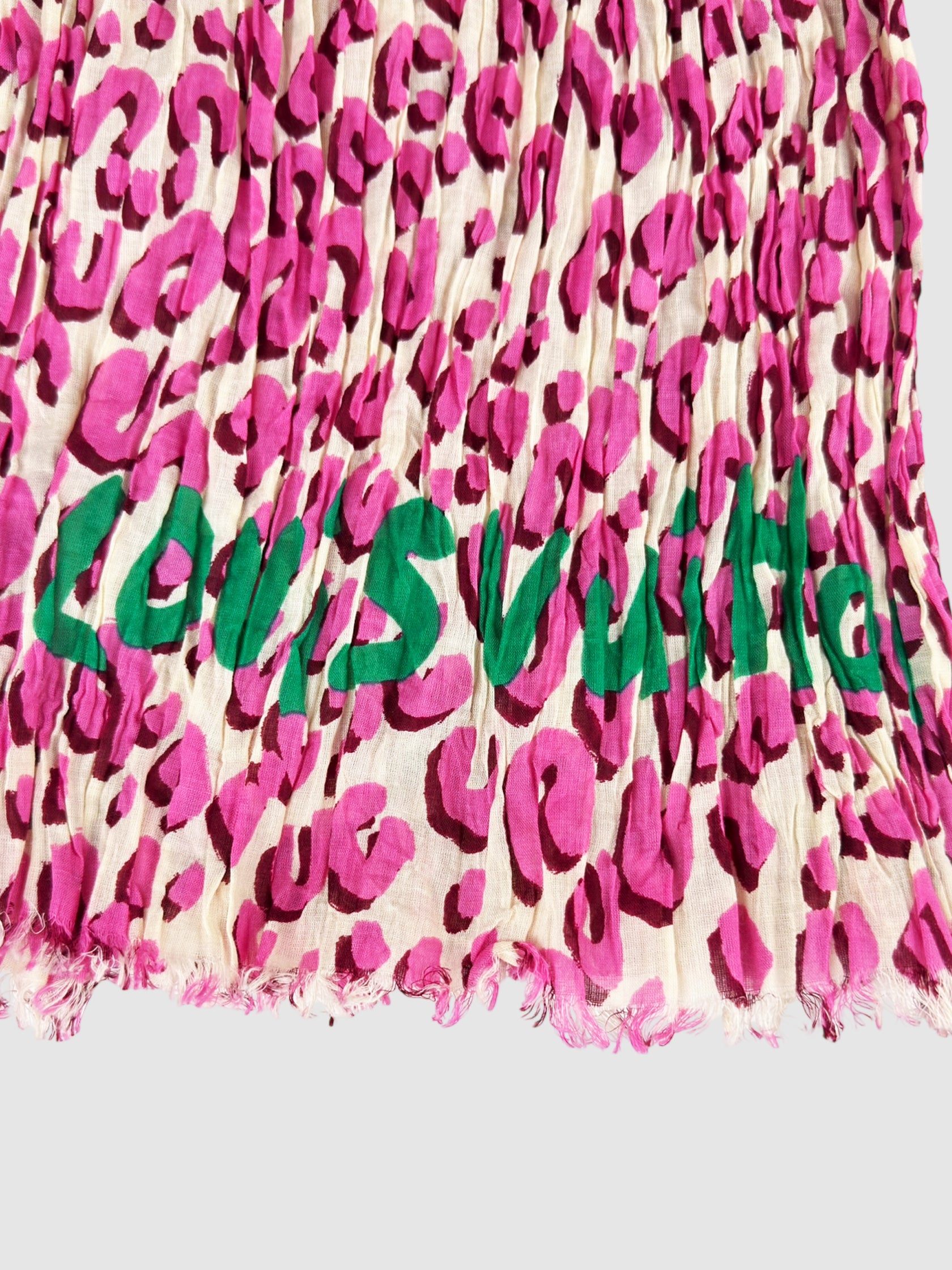 Leopard Print Graffiti Scarf