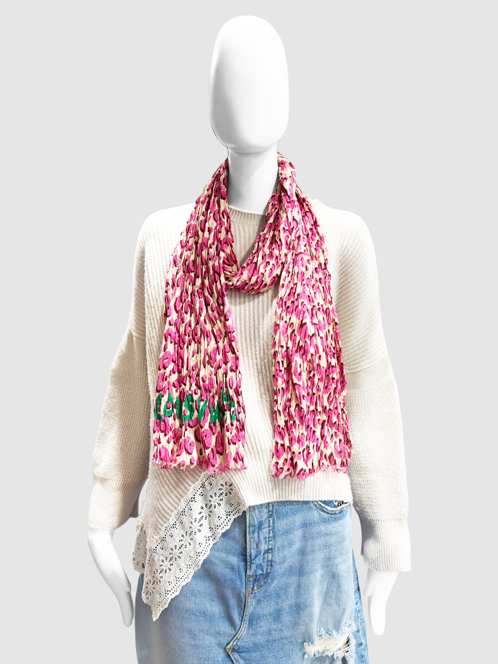 Leopard Print Graffiti Scarf