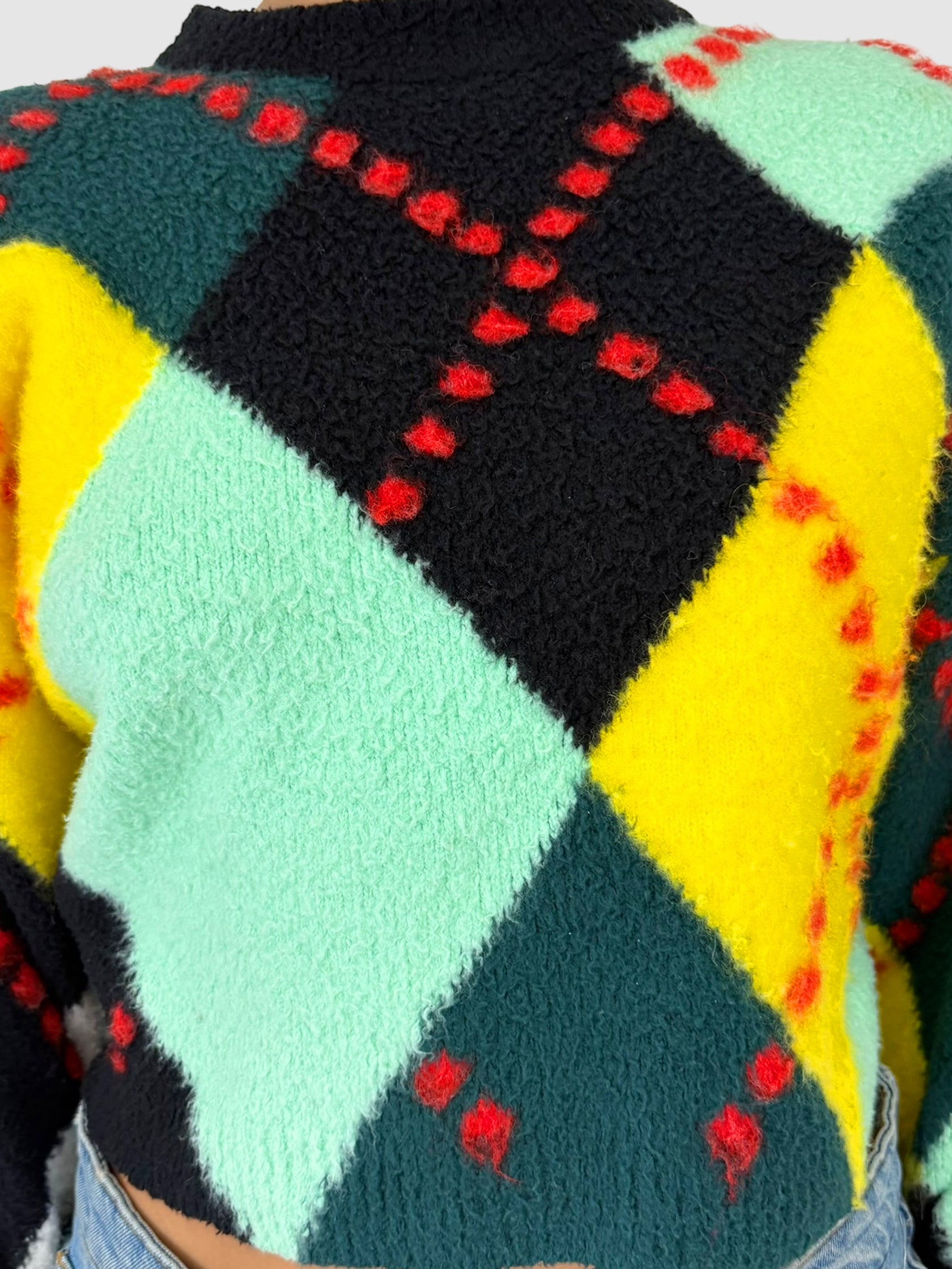 Argyle Cropped Sweater