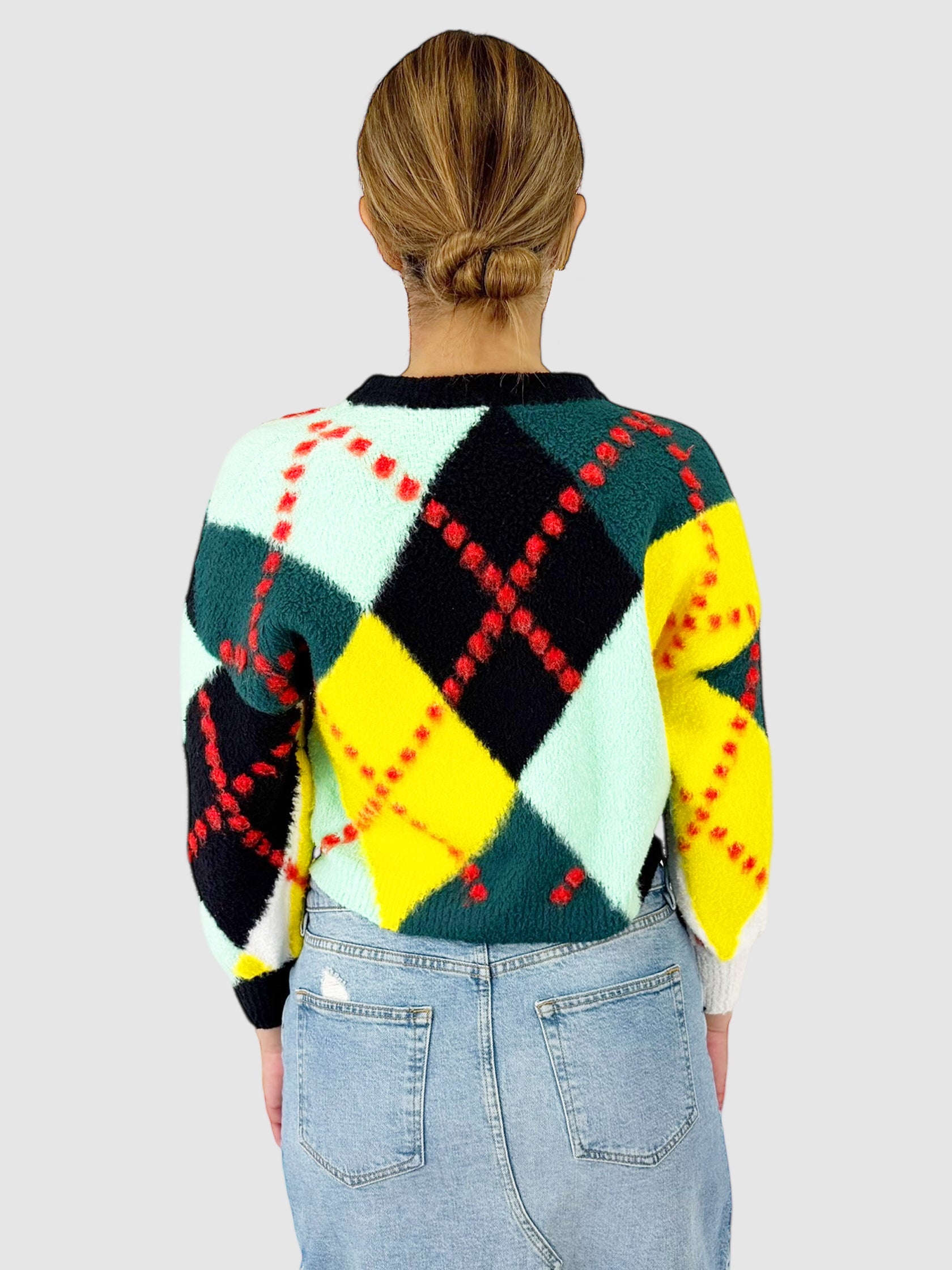 Argyle Cropped Sweater