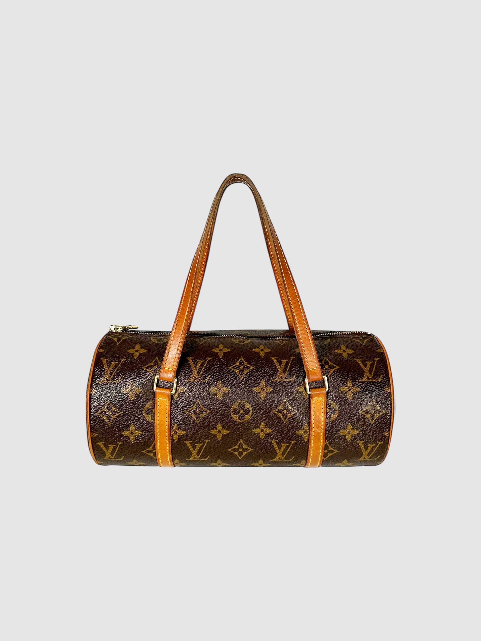 Louis Vuitton Brown Monogram Canvas and Leather Papillon 26 Shoulder Bag Luxury Designer Resale Consignment Secondhand Toronto