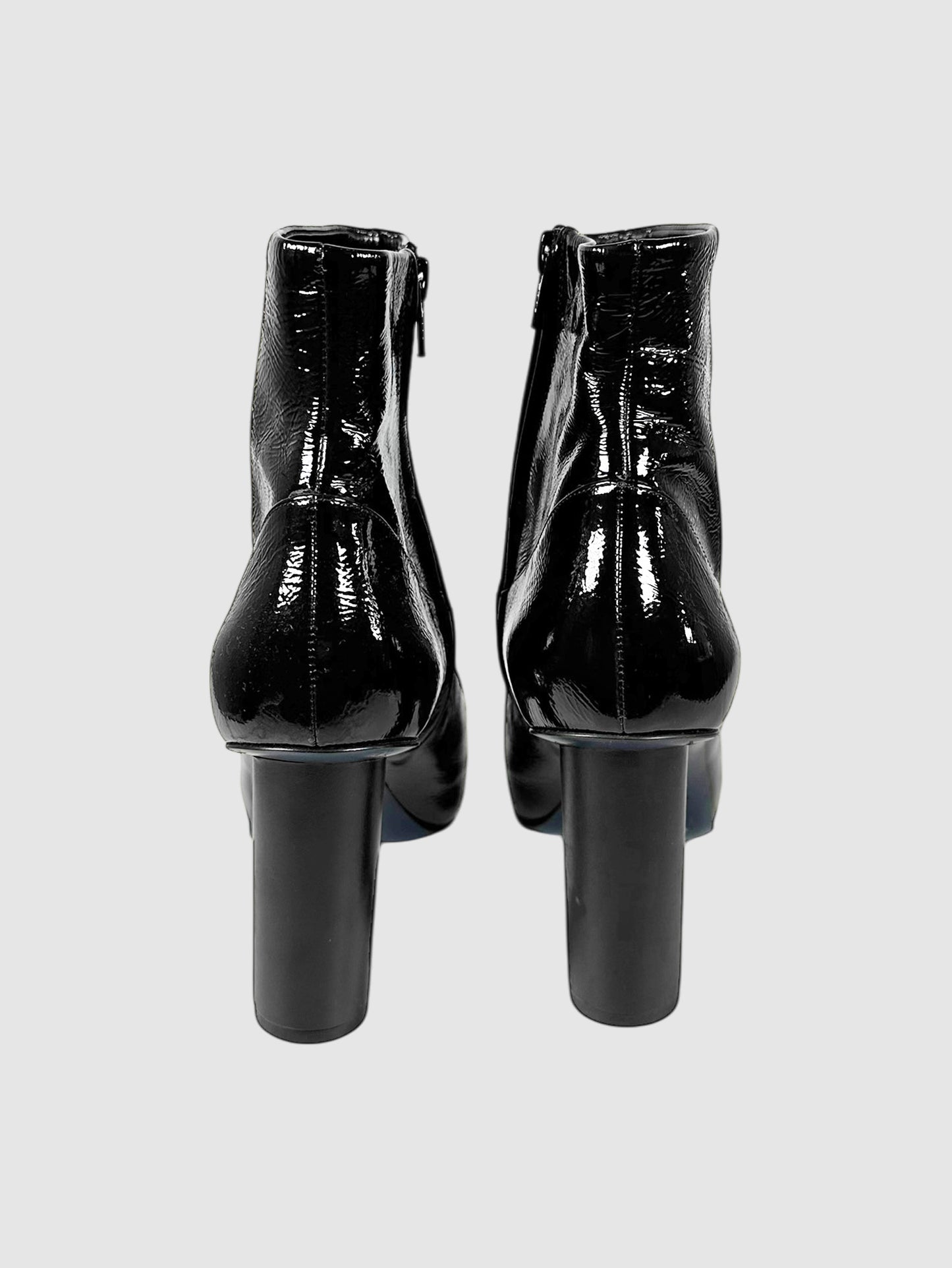 Patent Heeled Ankle Boots - Size 38.5