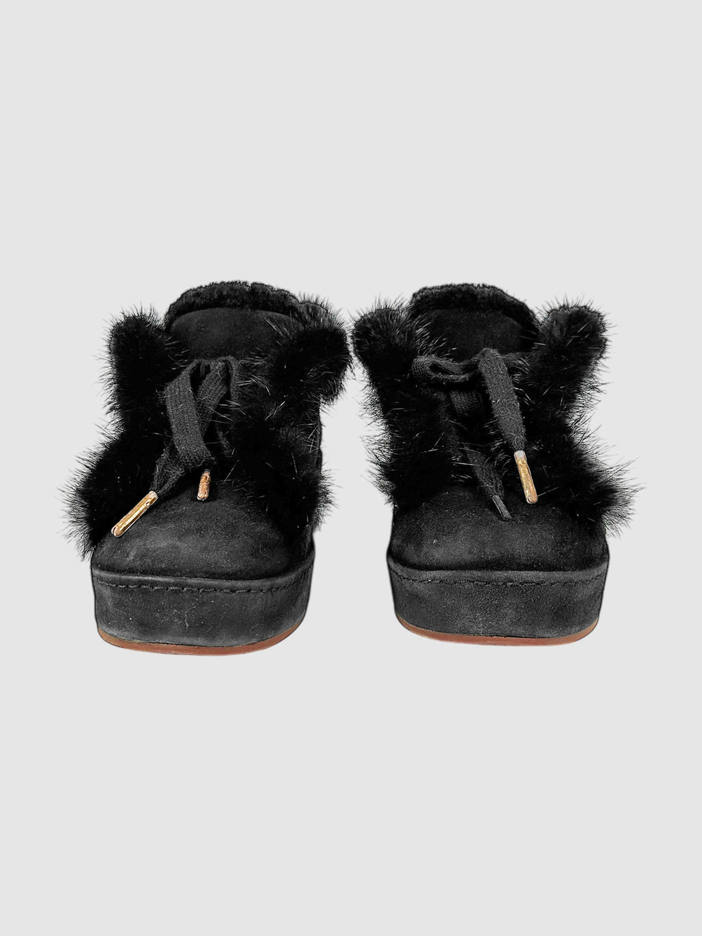 Fur Trim Sneakers