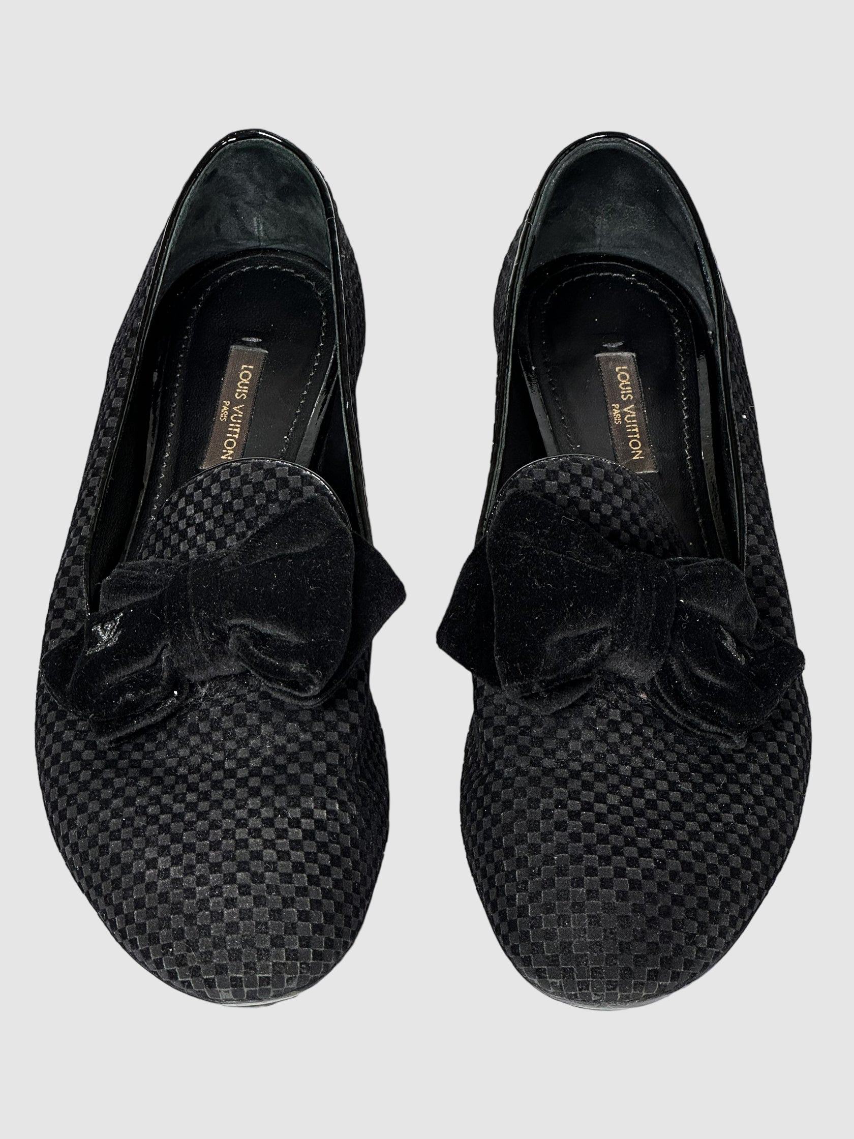 Damier Velvet Loafers - Size 37