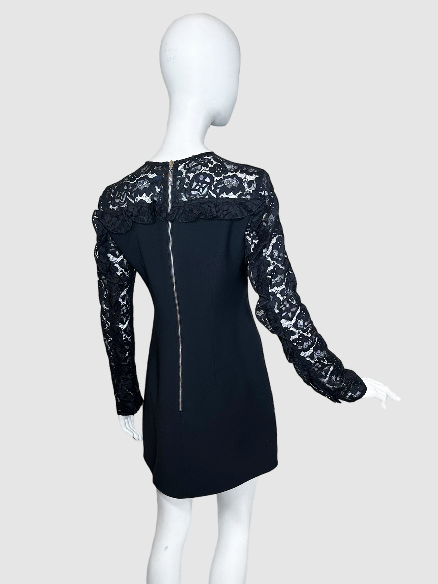 Louis Vuitton Lace Frill Sleeve Dress - Size S