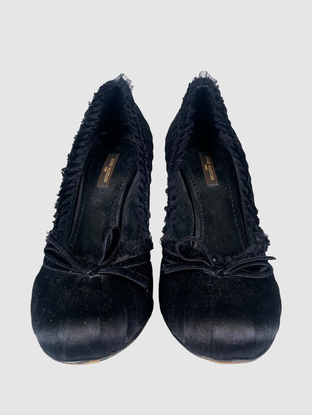 Satin Frill Trim Pumps - Size 39.5