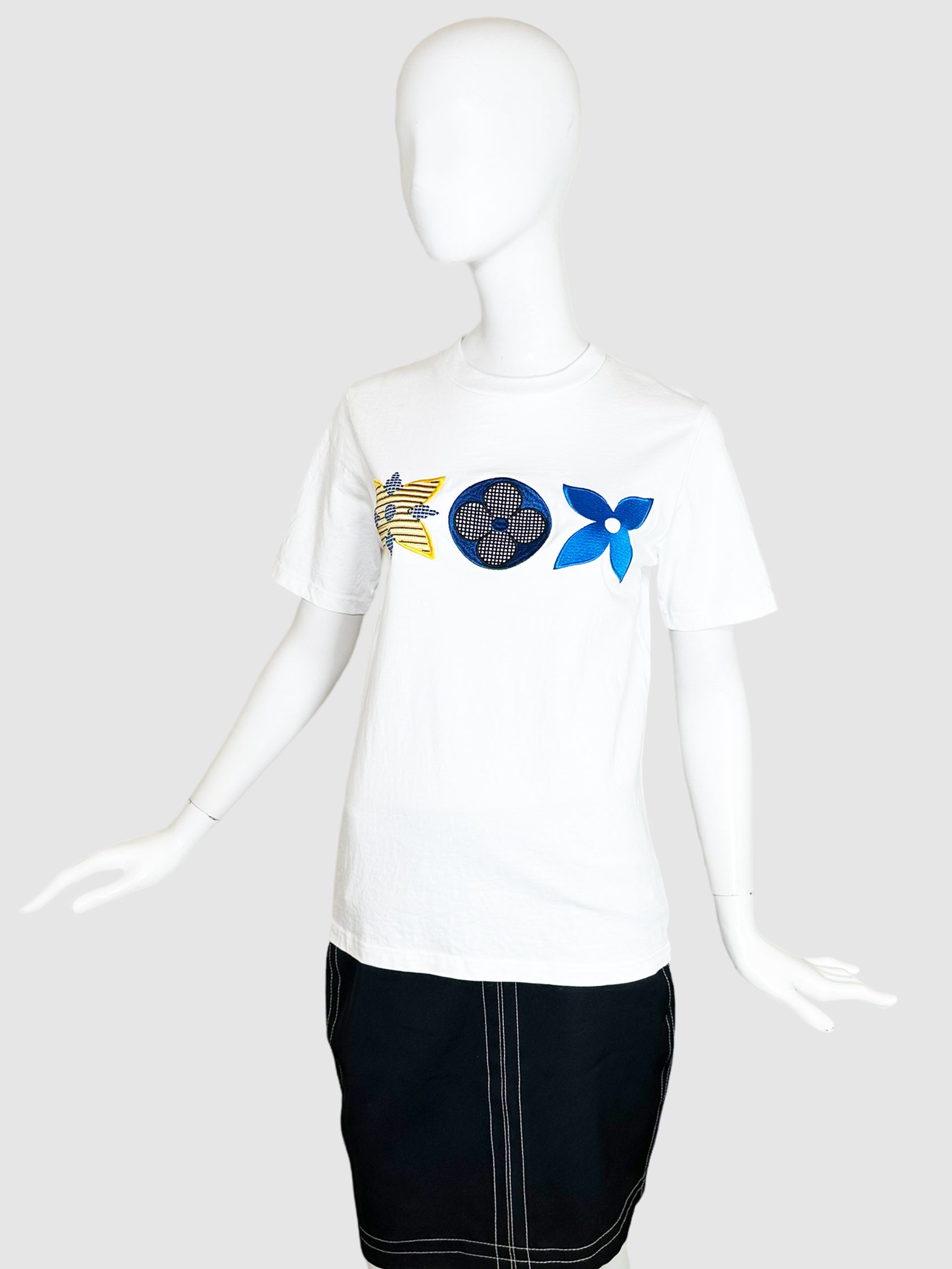 Monogram Embroidery T-Shirt - Size S/M