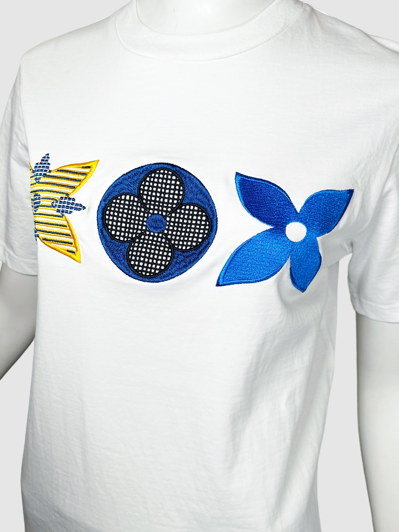 Monogram Embroidery T-Shirt - Size S/M
