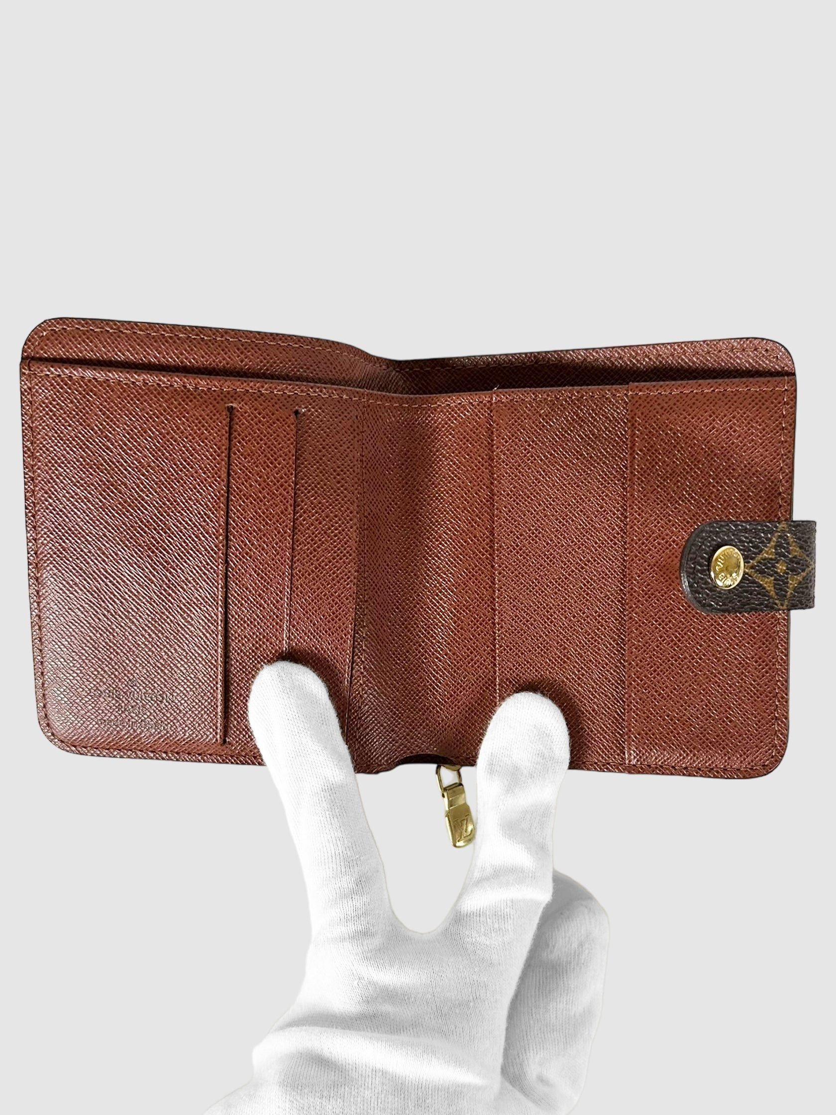 Monogram Compact Bifold Zip Wallet