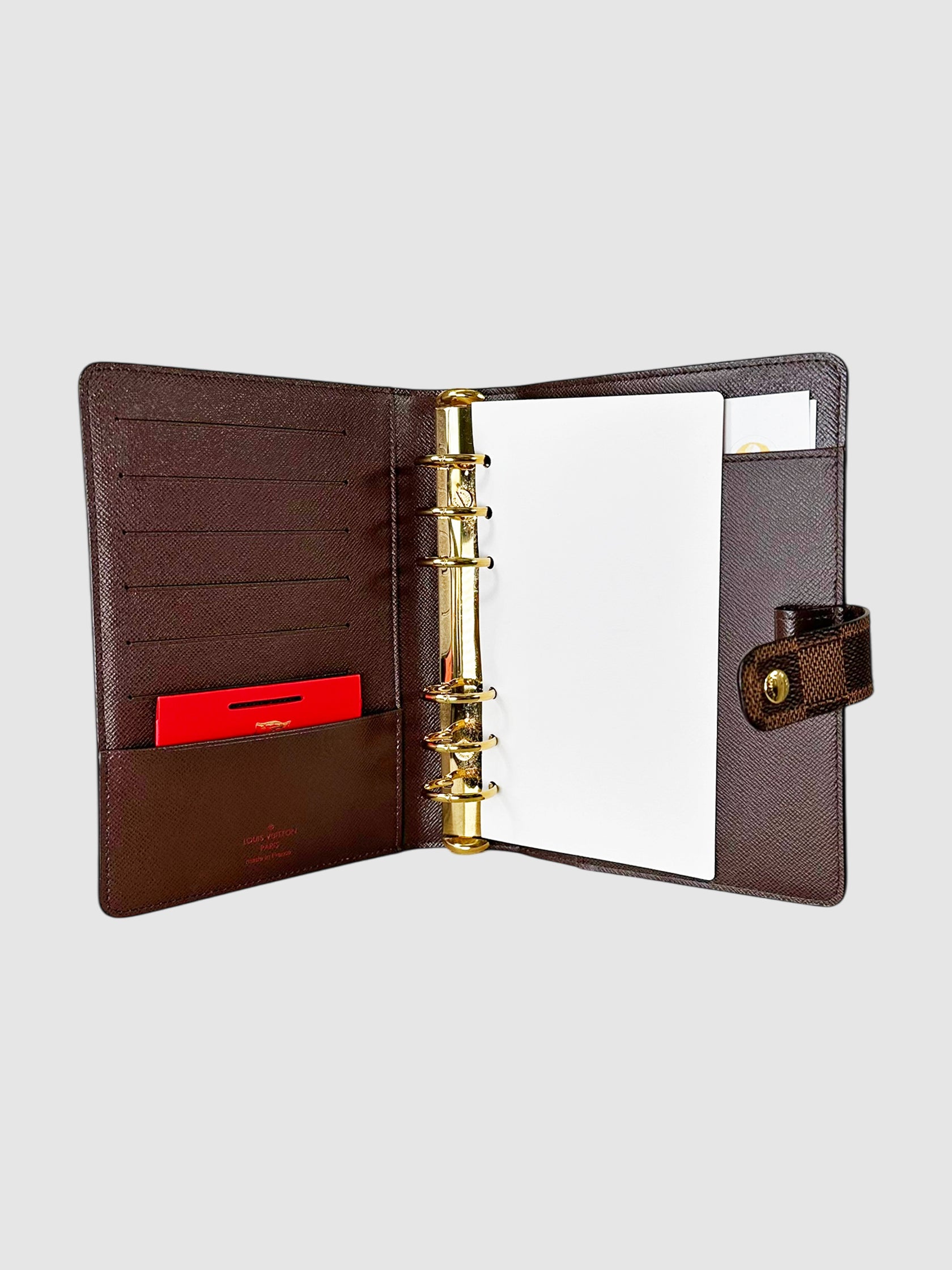 Damier Ebene Small Ring Agenda