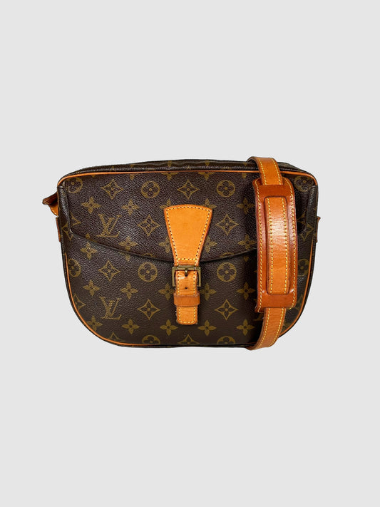 Louis Vuitton Brown Canvas and Leather Monogram Jeune Fille Bag Consignment Secondhand Designer Luxury Resale Toronto Trendy