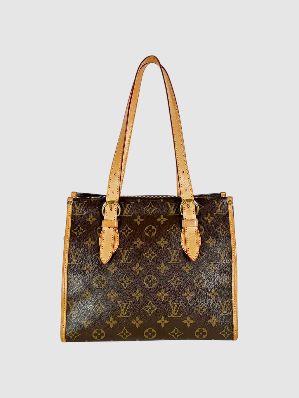 Louis Vuitton Brown Monogram Canvas and Leather Popincourt Haut Shoulder Bag Luxury Designer Resale Consignment Toronto Secondhand