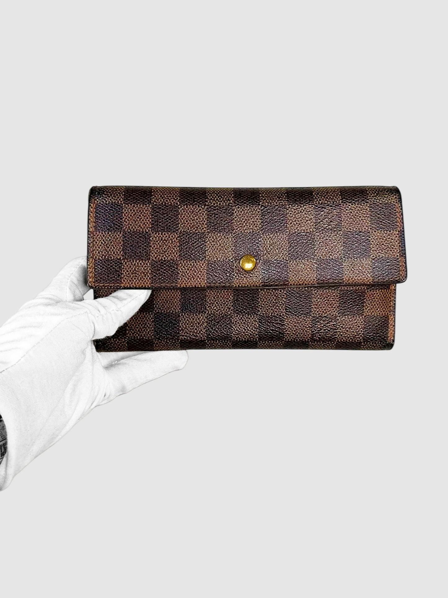 Damier Ebene Sarah Long Wallet