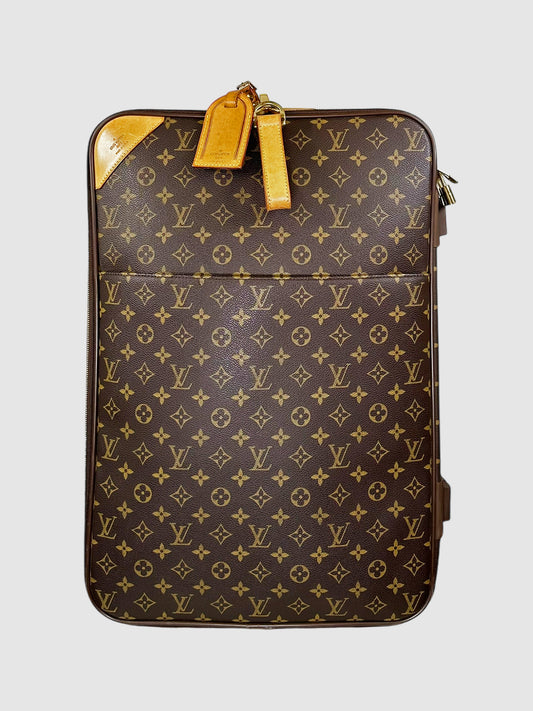 Louis Vuitton Brown Monogram Coated Canvas Pegasus 55 Rolling Suitcase Luxury Designer Resale Consignment Toronto