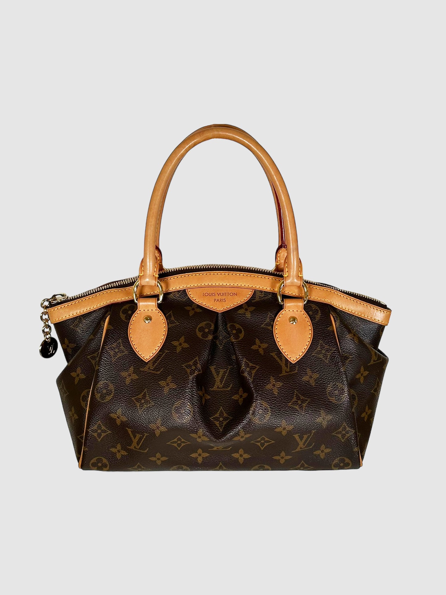 Louis Vuitton Brown Canvas and Leather Monogram Tivoli PM Bag Consignment Secondhand Designer Luxury Resale Toronto Trendy