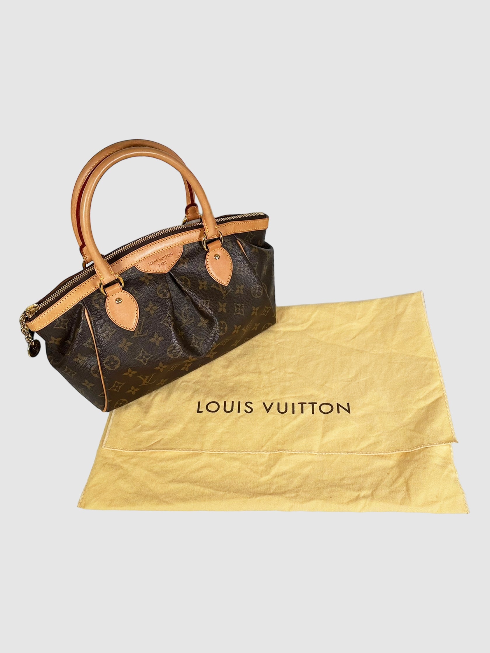 Louis Vuitton Brown Canvas and Leather Monogram Tivoli PM Bag Consignment Secondhand Designer Luxury Resale Toronto Trendy