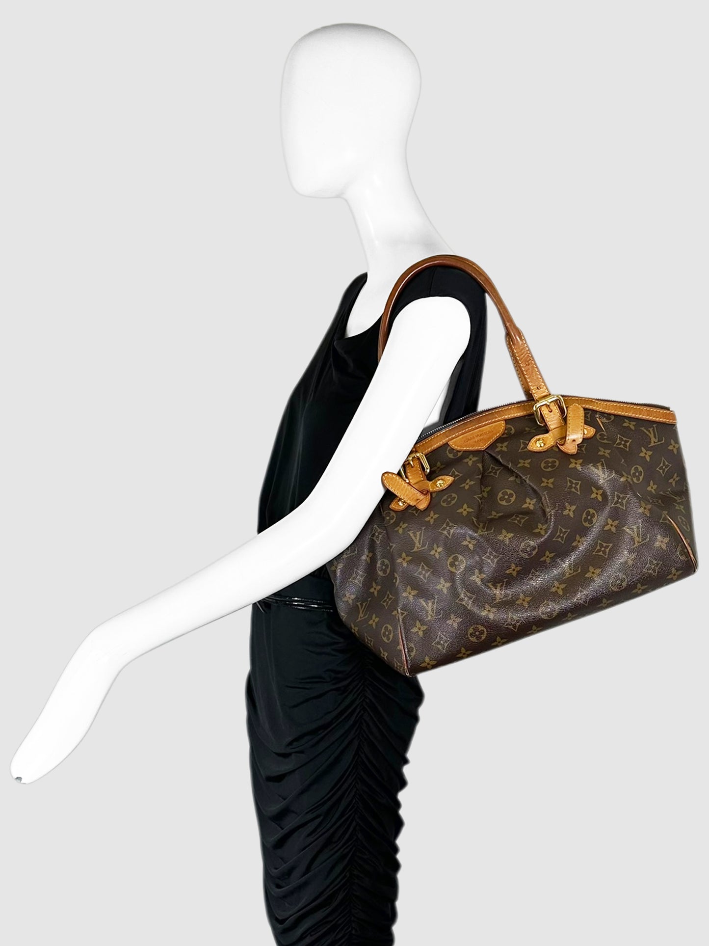 Louis Vuitton Canvas and Leather Brown 2011 Monogram Tivoli GM Bag Luxury Designer Resale Toronto Canada Consignment