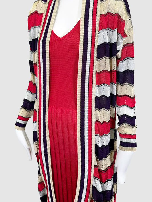 Missoni Striped Long Cardigan - Size L