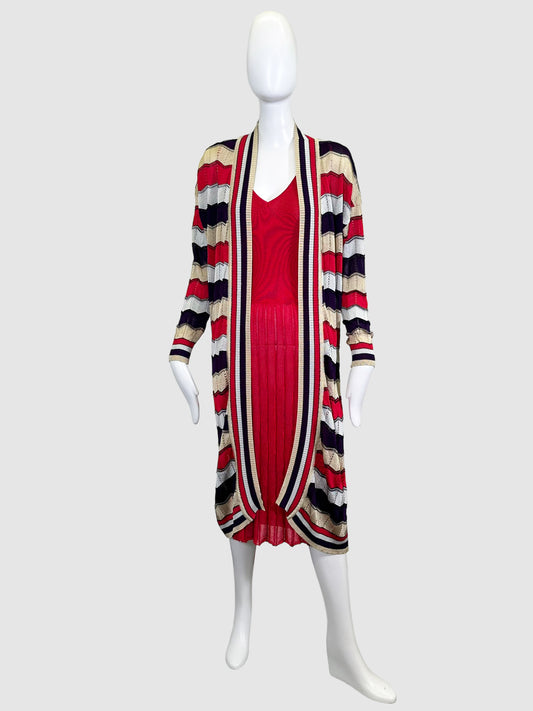 Missoni Striped Long Cardigan - Size L