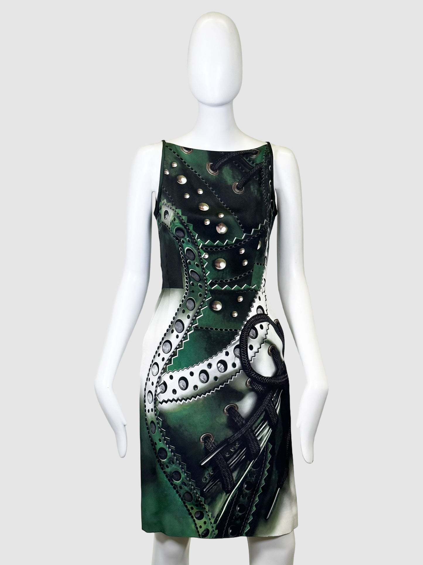 Printed Sleeveless Dress - Size 8