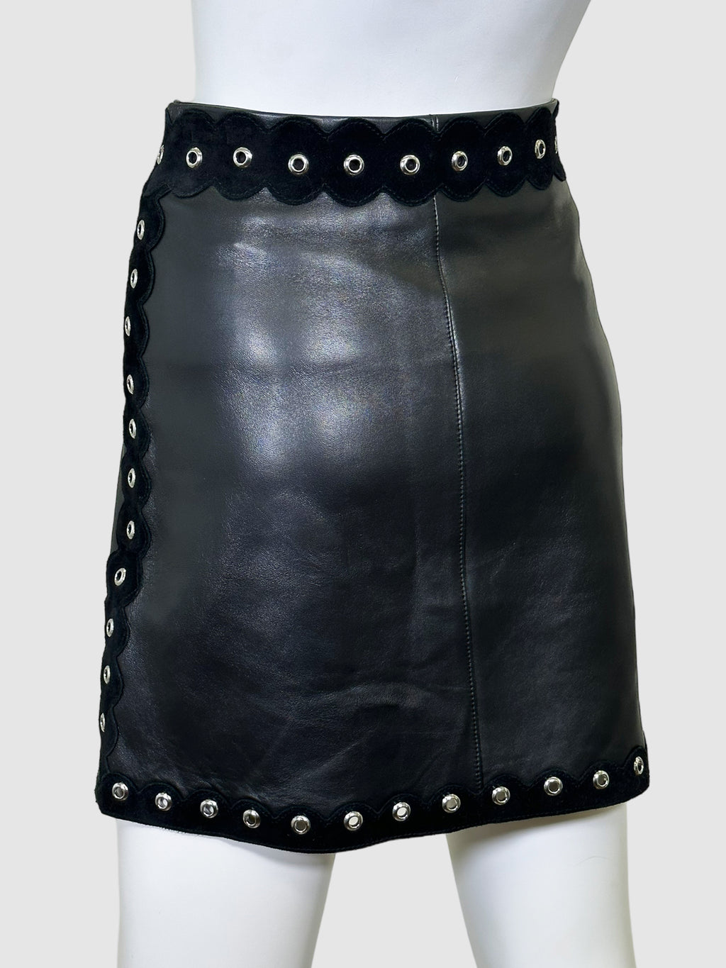 Maje Leather Mini Skirt - Size M