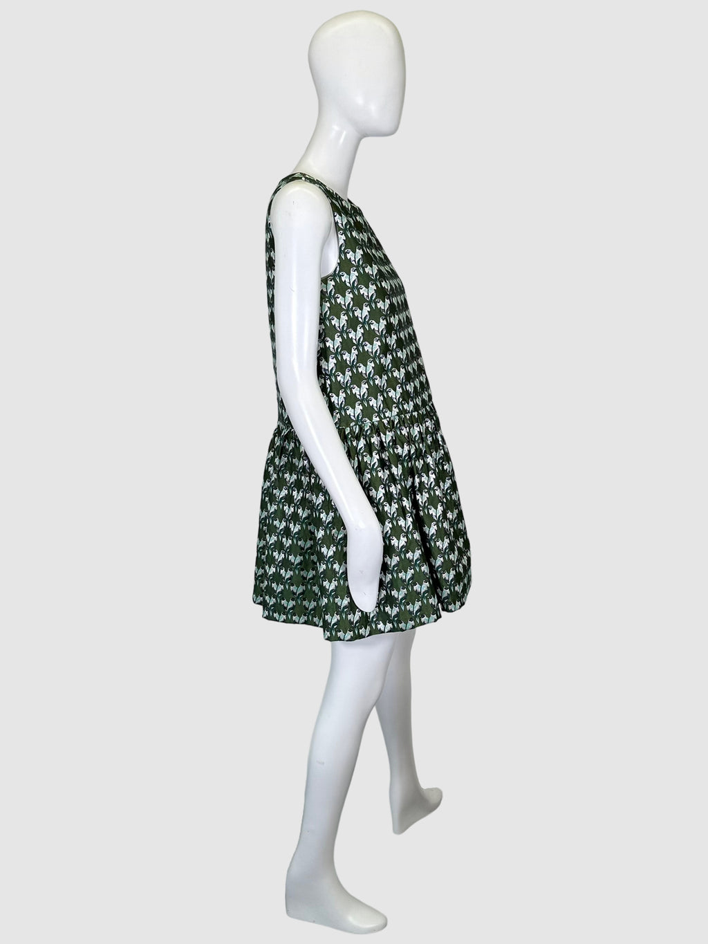 Maje Bird Pattern High Neck Mini Dress - Size 1