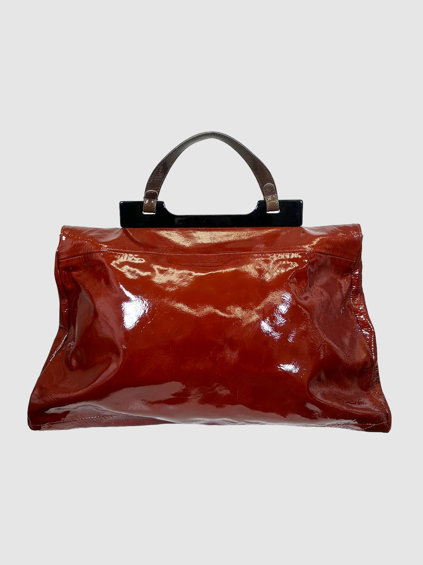 Patent Leather Handle Bag