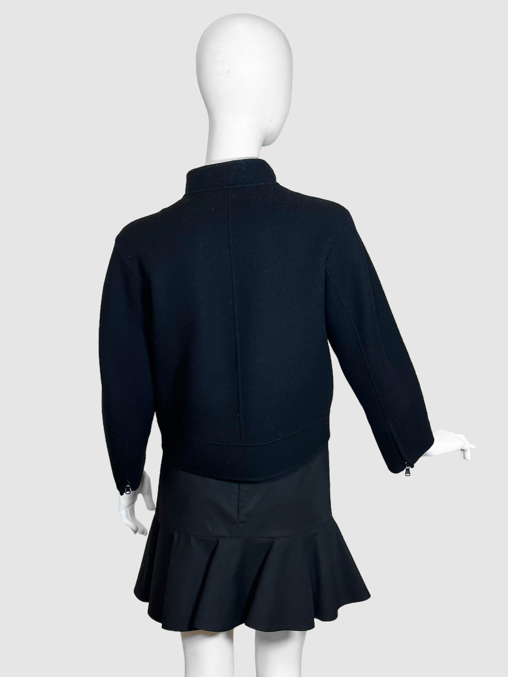 Max Mara Wool Blend Zipped-Up Short Coat - Size 4