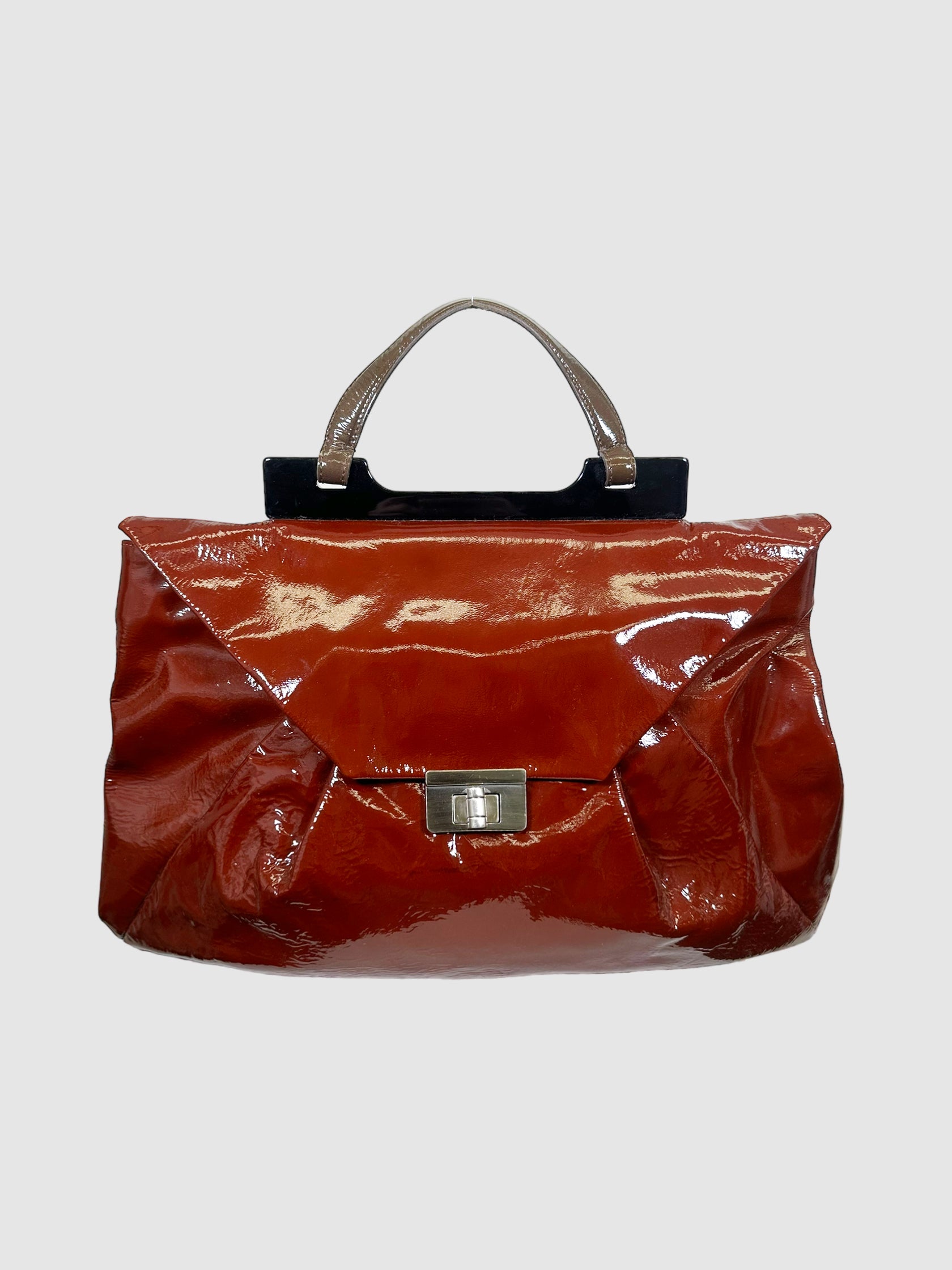 Patent Leather Handle Bag