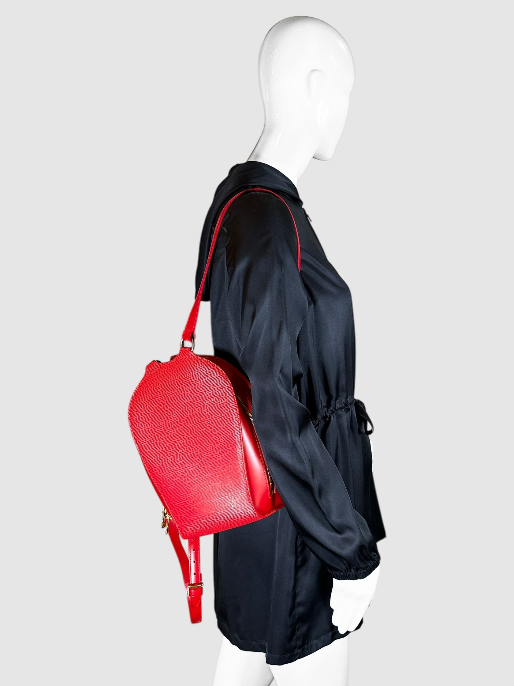 Louis Vuitton Red Epi Leather Mabillon Backpack Luxury Designer Resale Consignment Toronto Secondhand