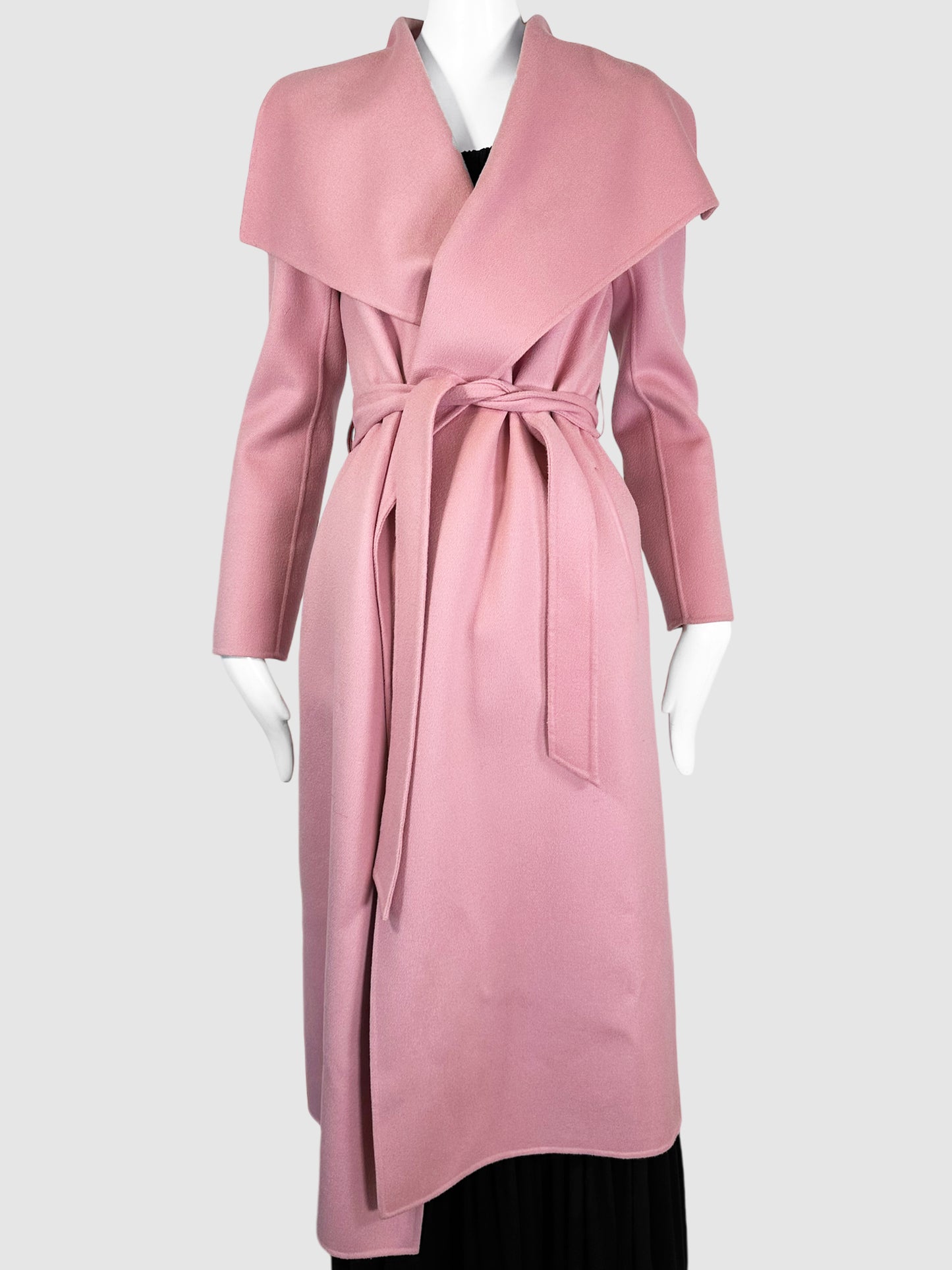 Wool Belted Wrap Coat - Size XS