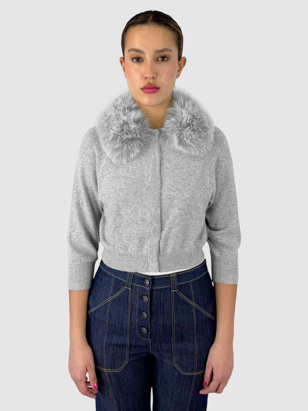 Cropped Cashmere Cardigan