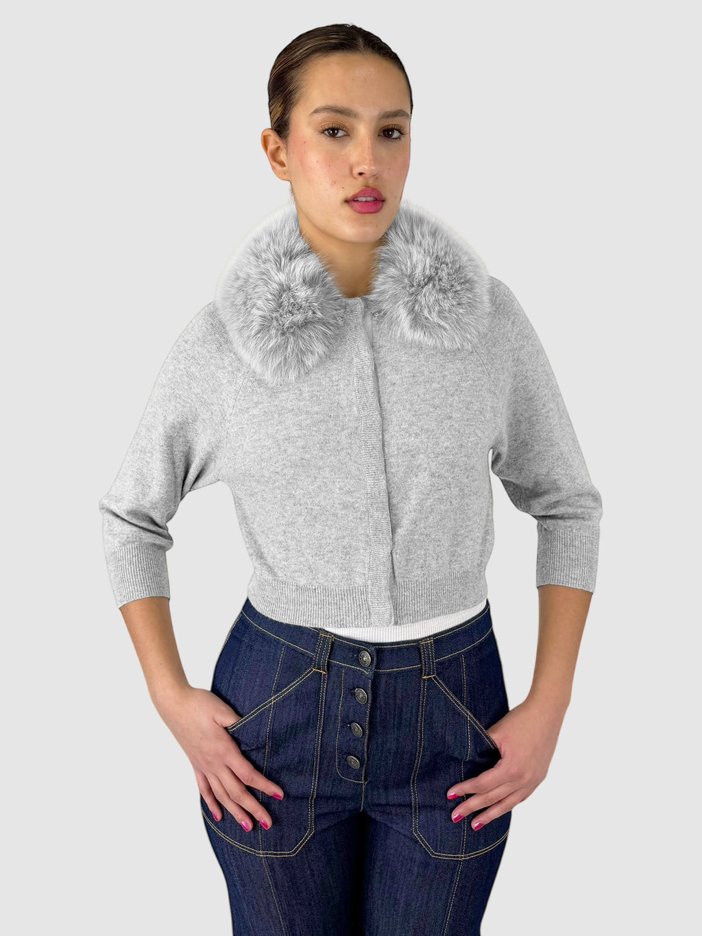 Cropped Cashmere Cardigan