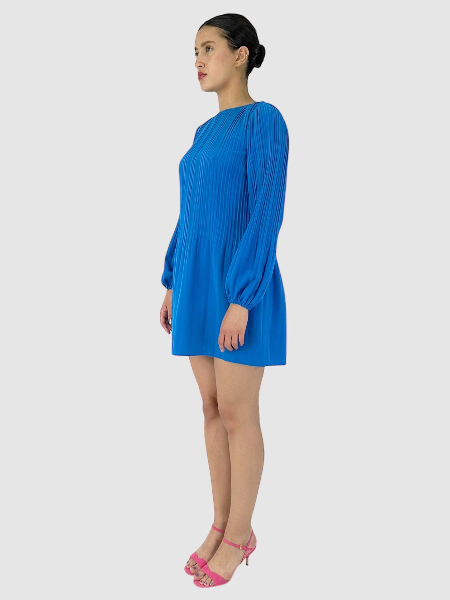 Pleated Mini Dress