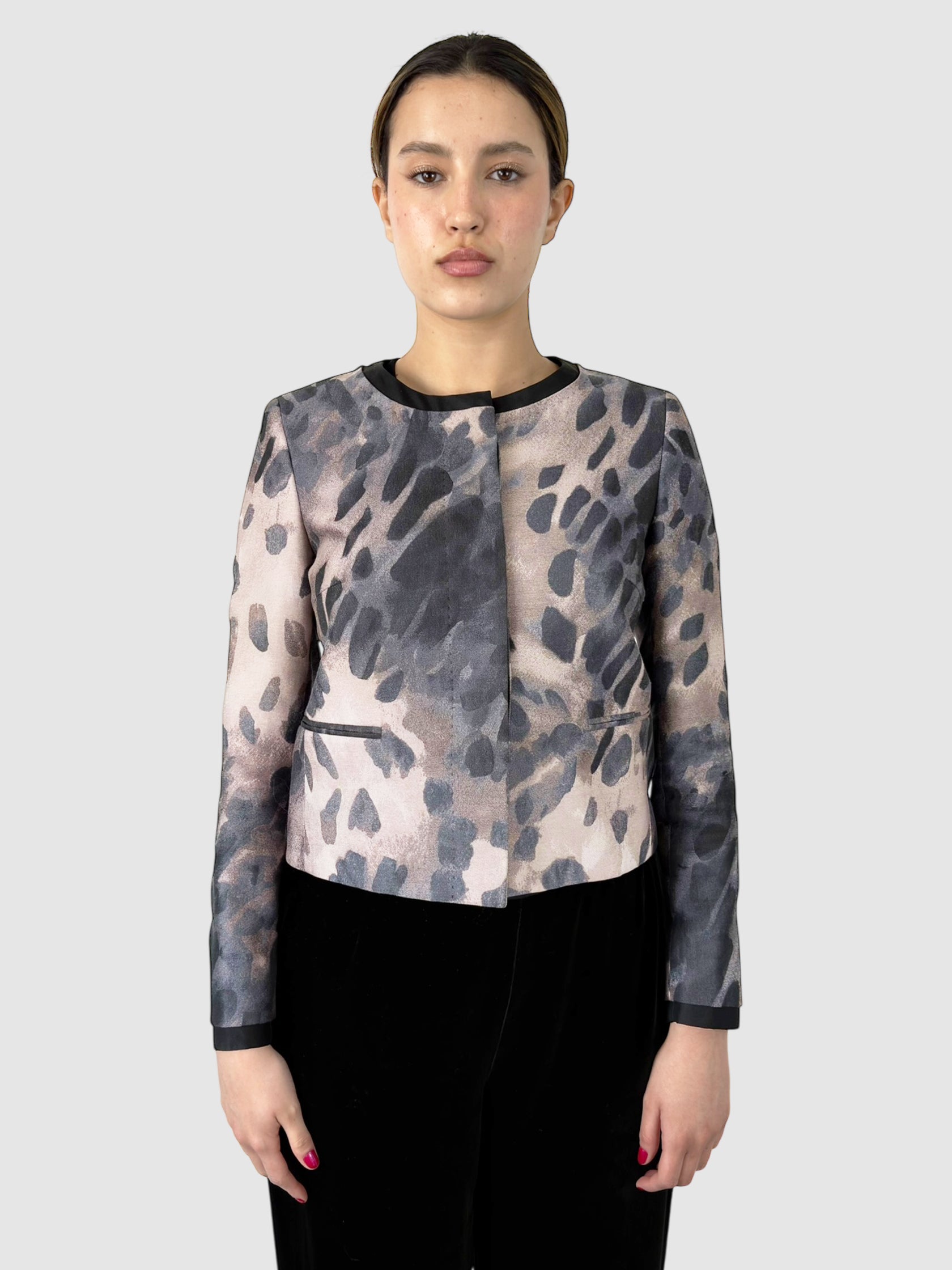 Cropped Printed Jacket