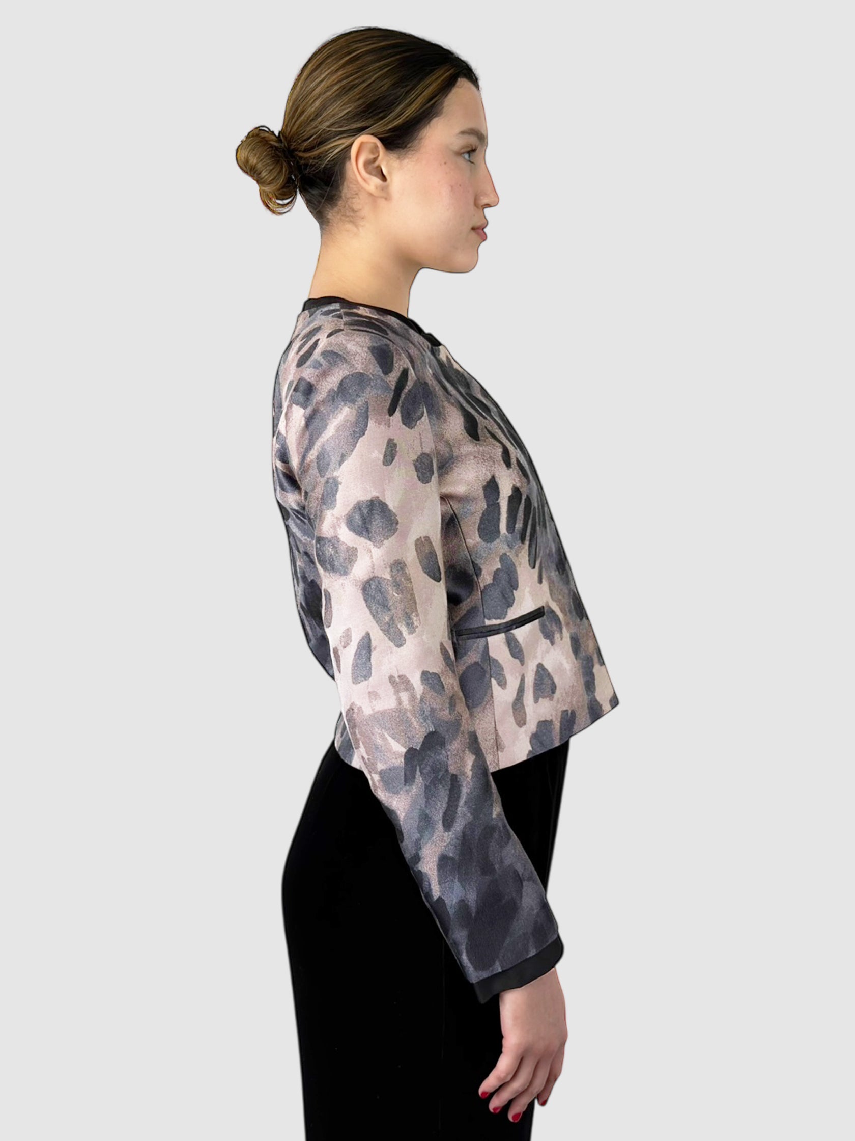 Cropped Printed Jacket