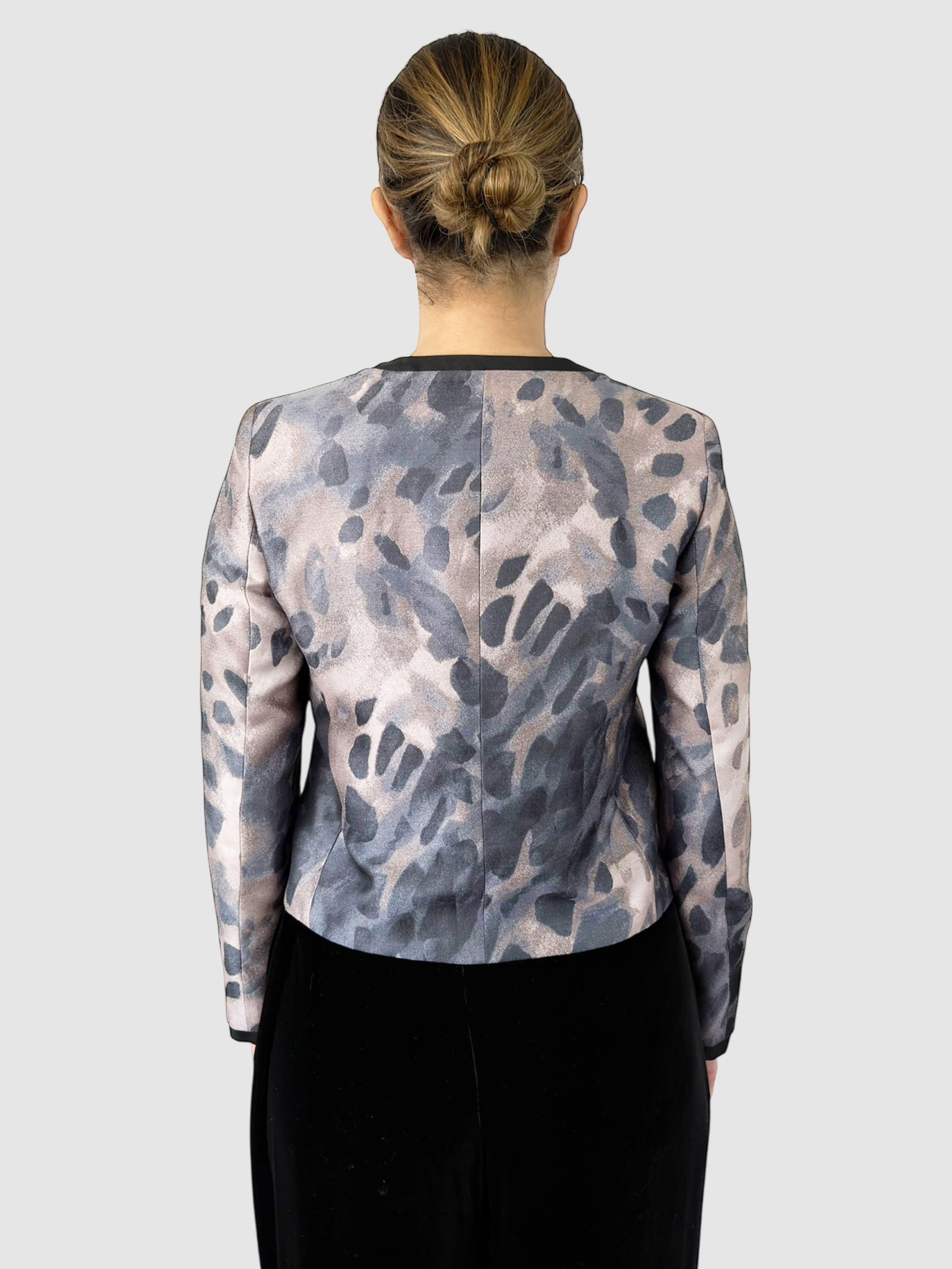 Cropped Printed Jacket