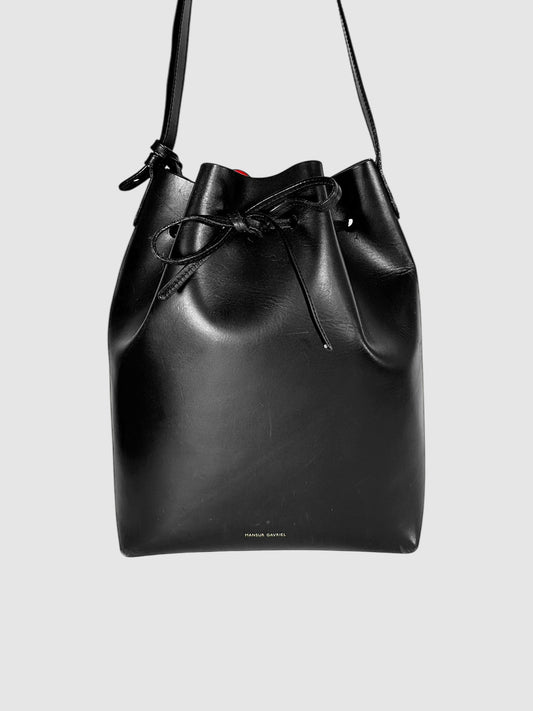 Smooth Leather Bucket Bag