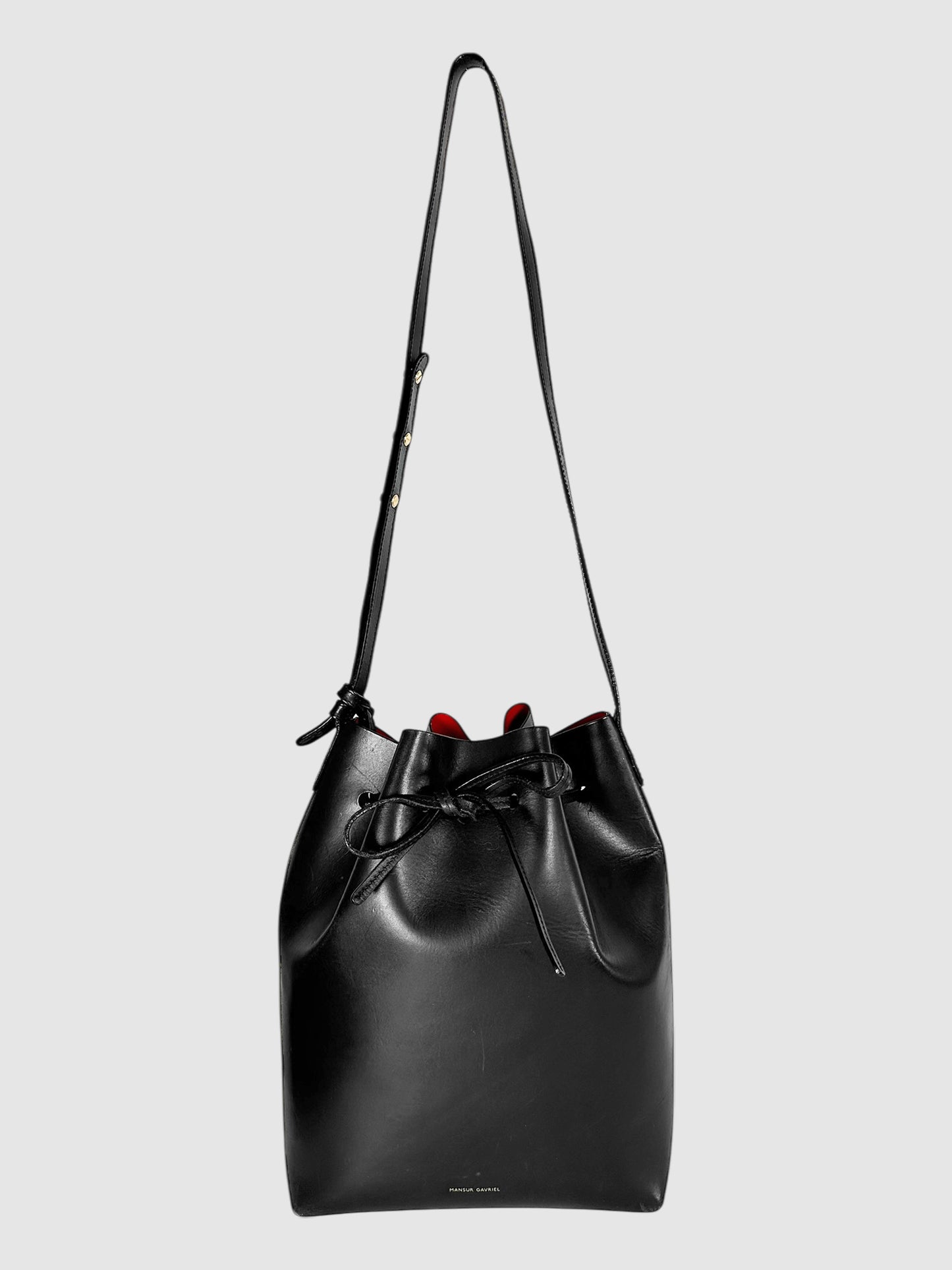 Smooth Leather Bucket Bag