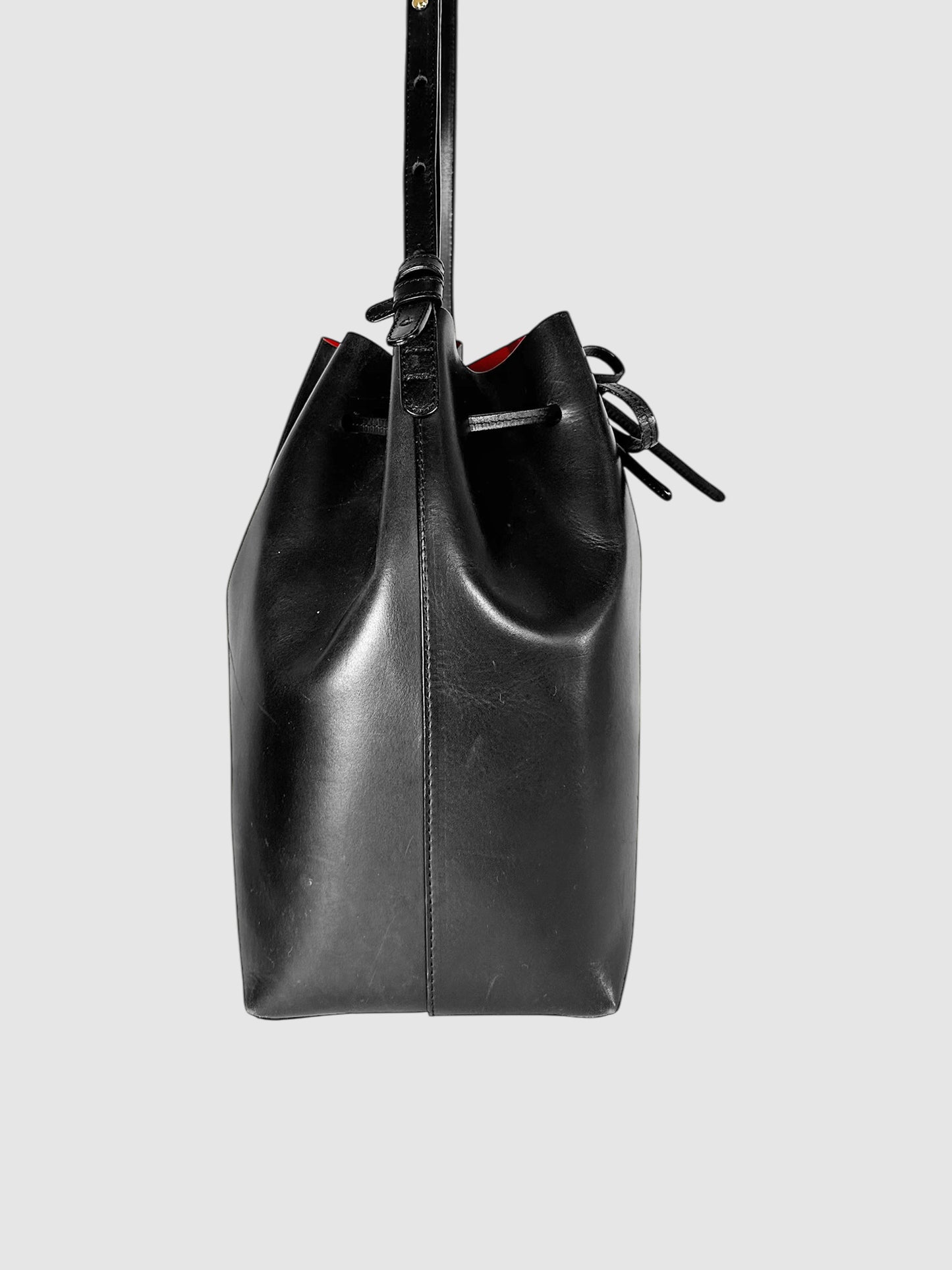 Smooth Leather Bucket Bag