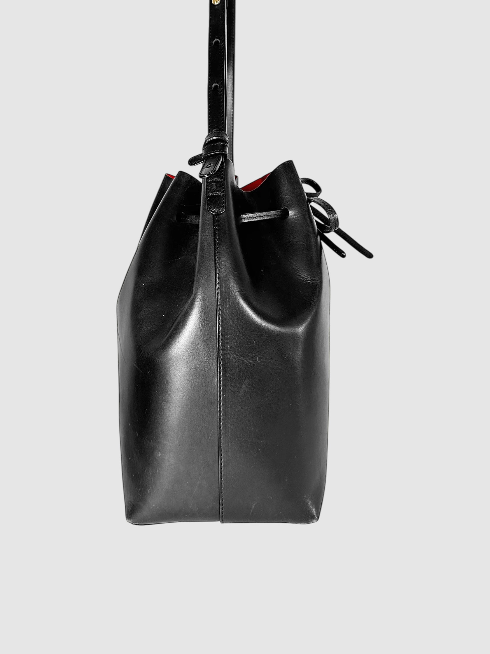 Smooth Leather Bucket Bag