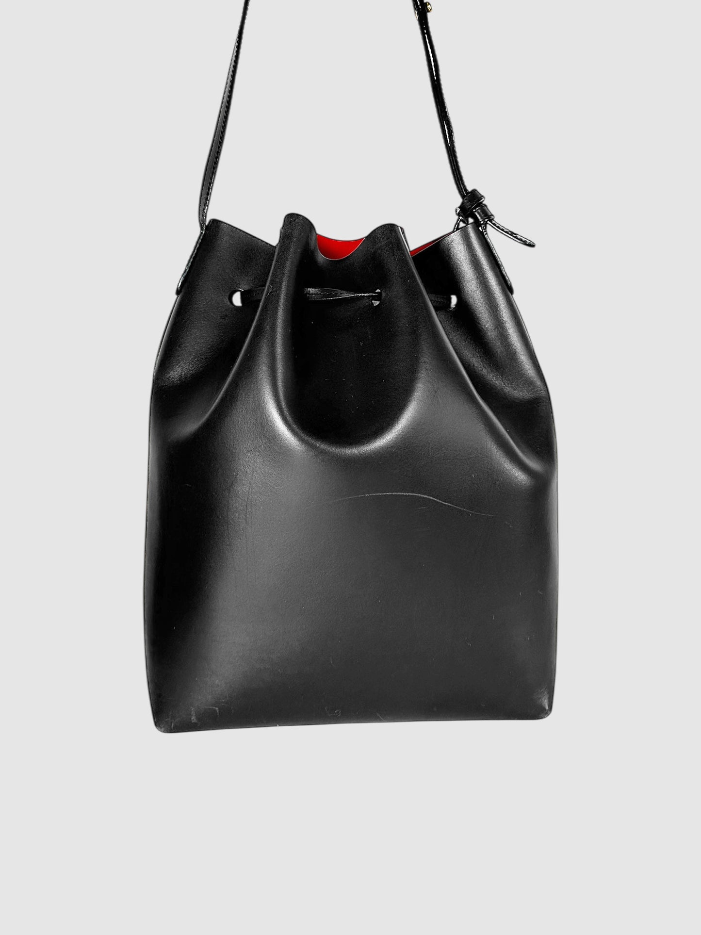 Smooth Leather Bucket Bag