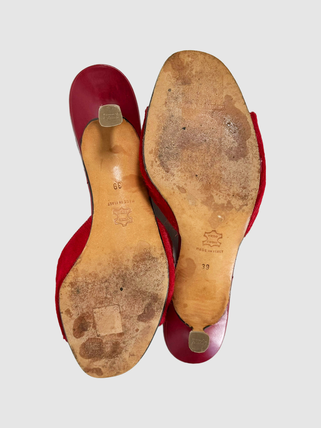 Calf Hair Kitten Heels - Size 39