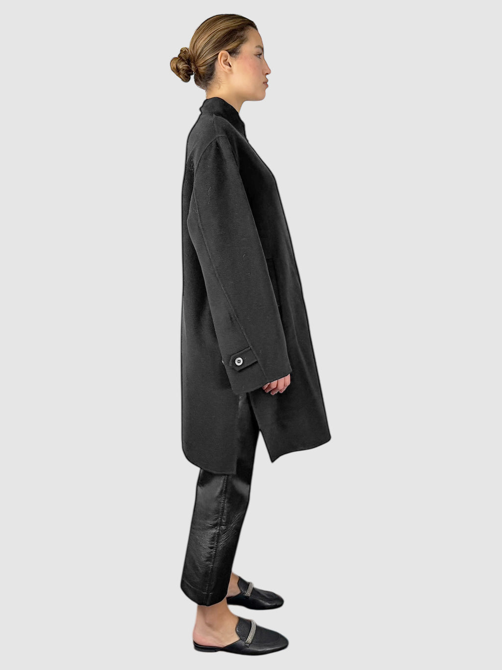 Wool Zip-Up Coat