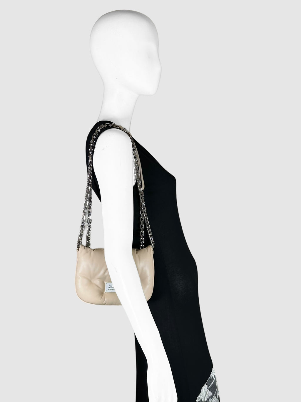 Maison Margiela Beige Leather Mini Glam Slam Flap Bag Consignment Secondhand Designer Luxury Resale Toronto Trendy