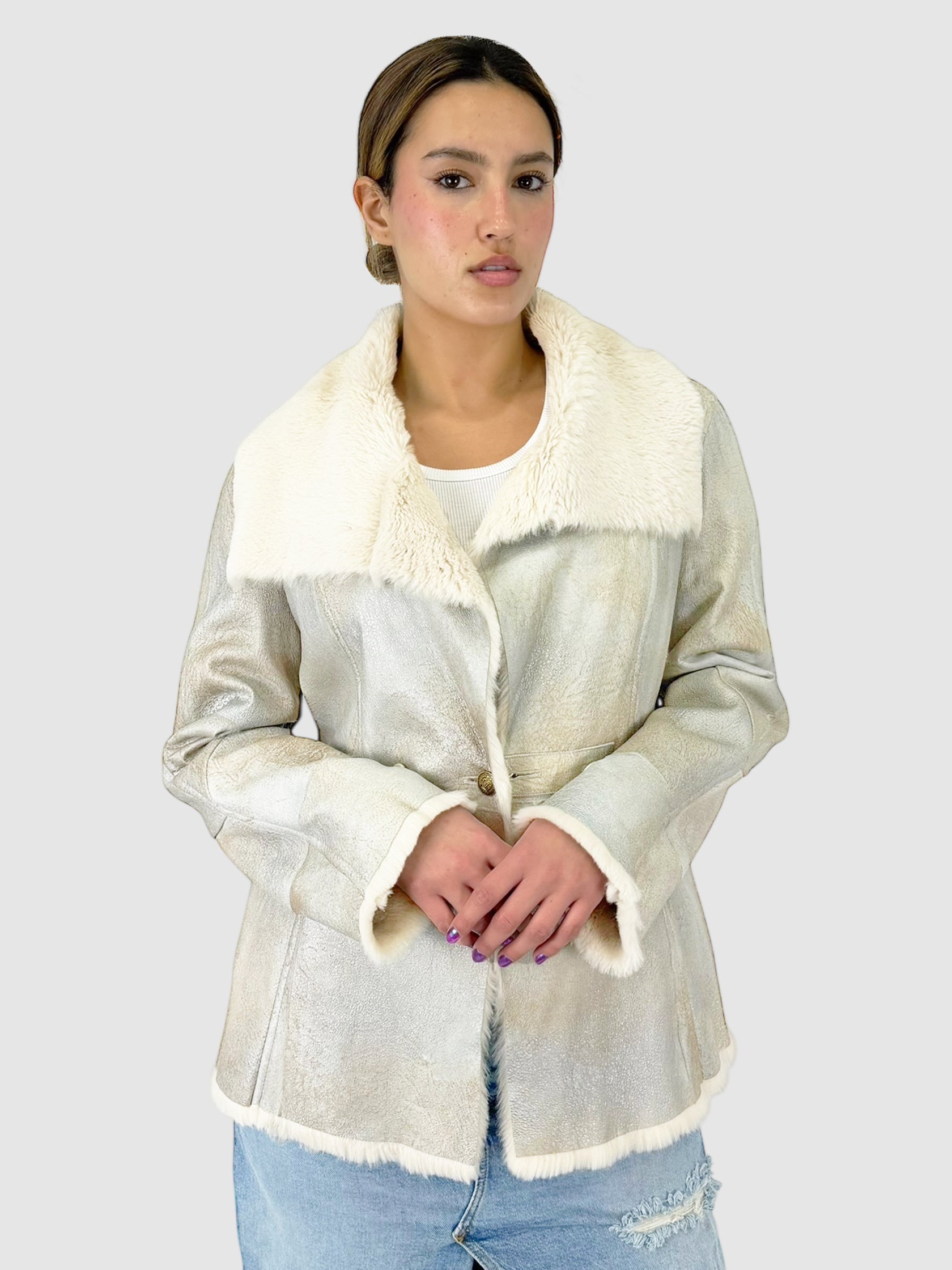 Metallic Rabbit Coat