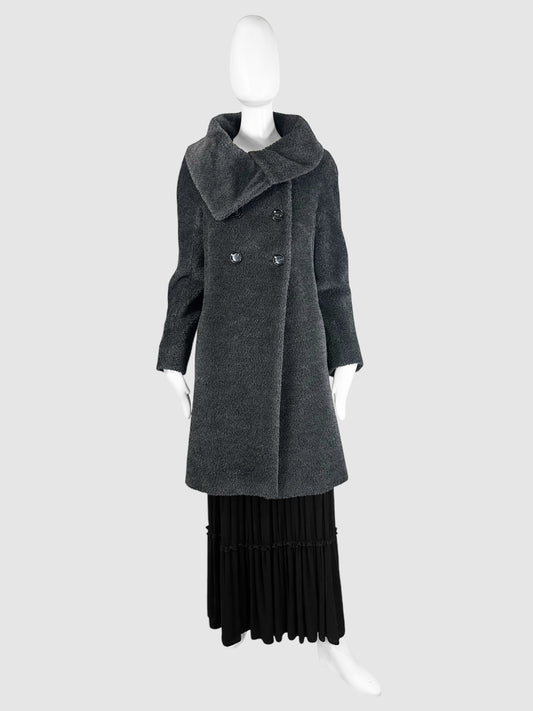 Alpaca and Wool Double-Breasted Coat - Size 8